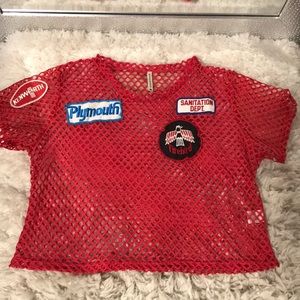 Emma & Sam LF Fishnet Crop Top